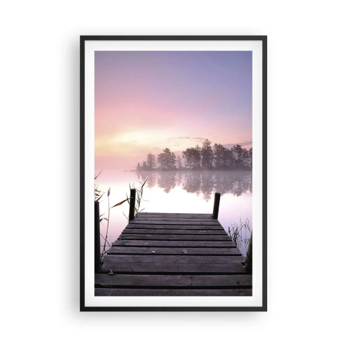 Póster en marco negro - De la niebla lila... - 61x91 cm