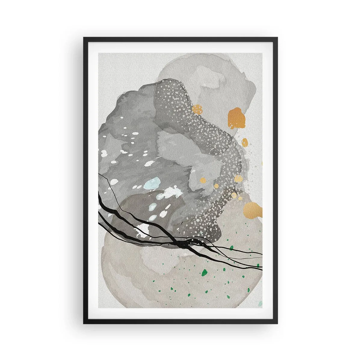 Póster en marco negro - Composición orgánica - 61x91 cm