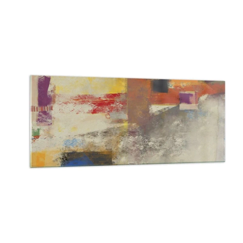 Cuadro sobre vidrio - Impresiones sobre Vidrio - Geometría de color - 100x40 cm