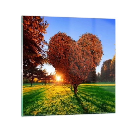 Cuadro sobre vidrio - Impresiones sobre Vidrio - Y cómo no amar el otoño - 40x40 cm