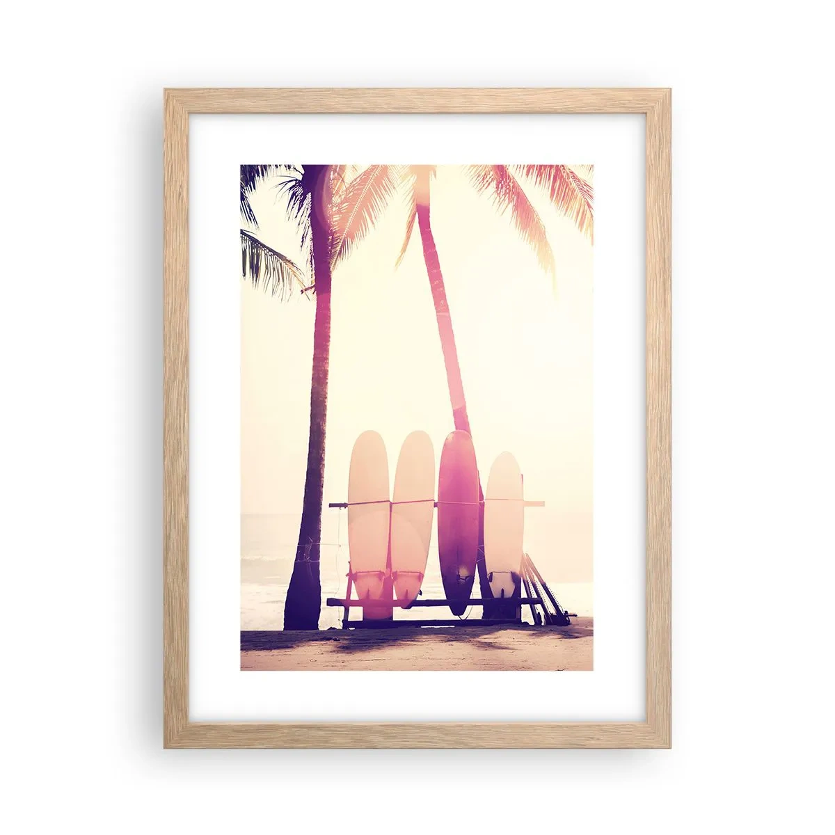 Póster en marco roble claro - Va a ser un gran día - 30x40 cm