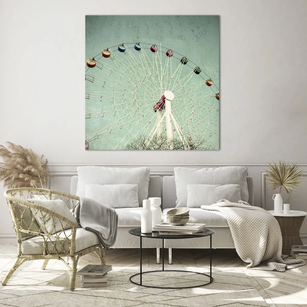 Cuadro sobre vidrio - Impresiones sobre Vidrio - Te invitamos a jugar - 70x70 cm