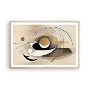 Póster en marco roble claro - Composición: la esencia de las cosas - 91x61 cm