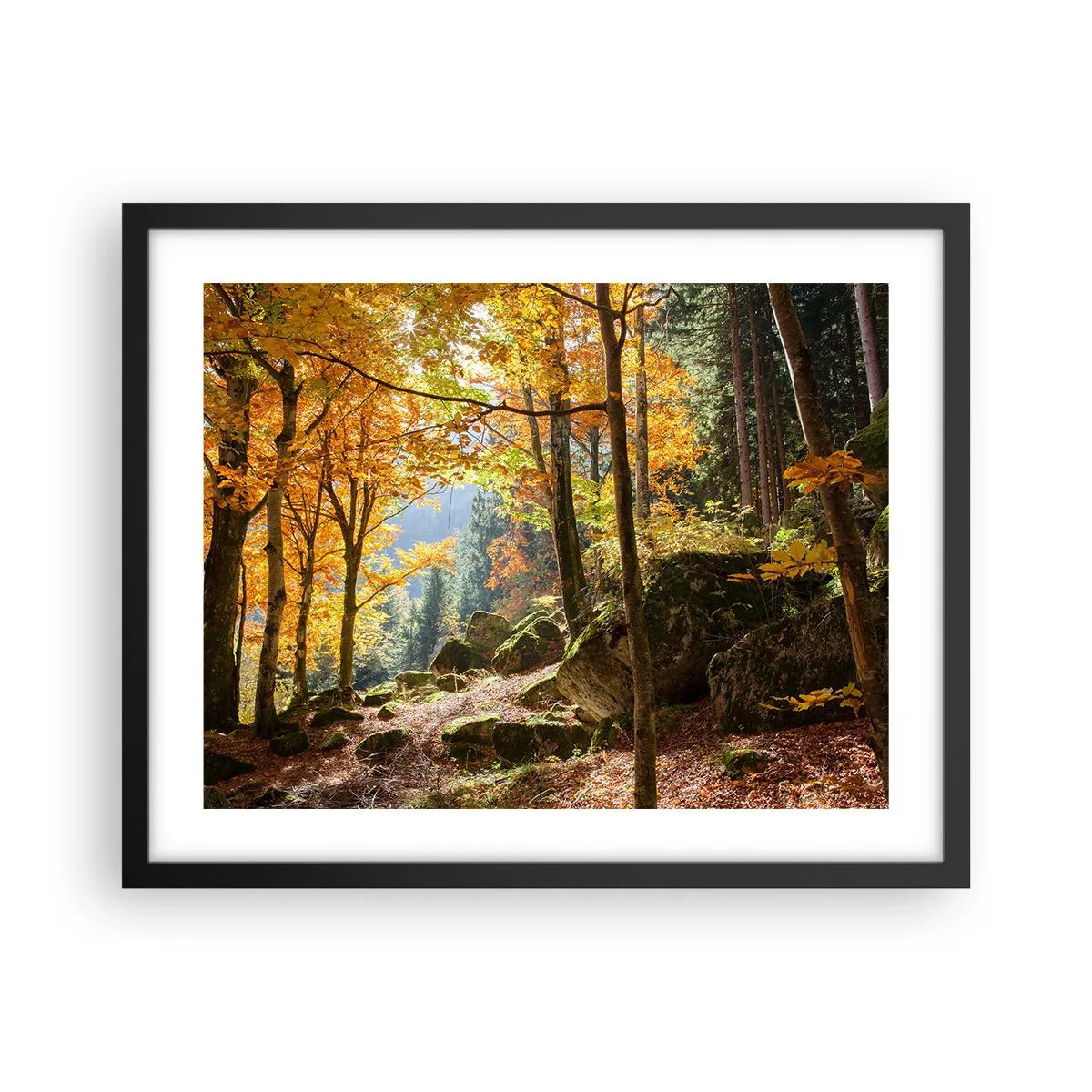 Póster en marco negro - Tiempo de descanso - 50x40 cm