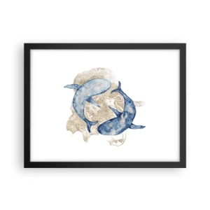 Póster en marco negro - ¿Amistad o amor? - 40x30 cm