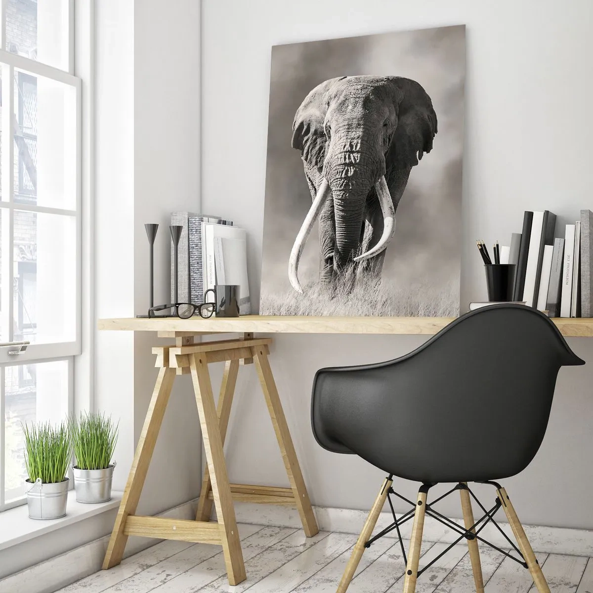 Cuadro sobre vidrio - Impresiones sobre Vidrio - Patriarca africano - 70x100 cm