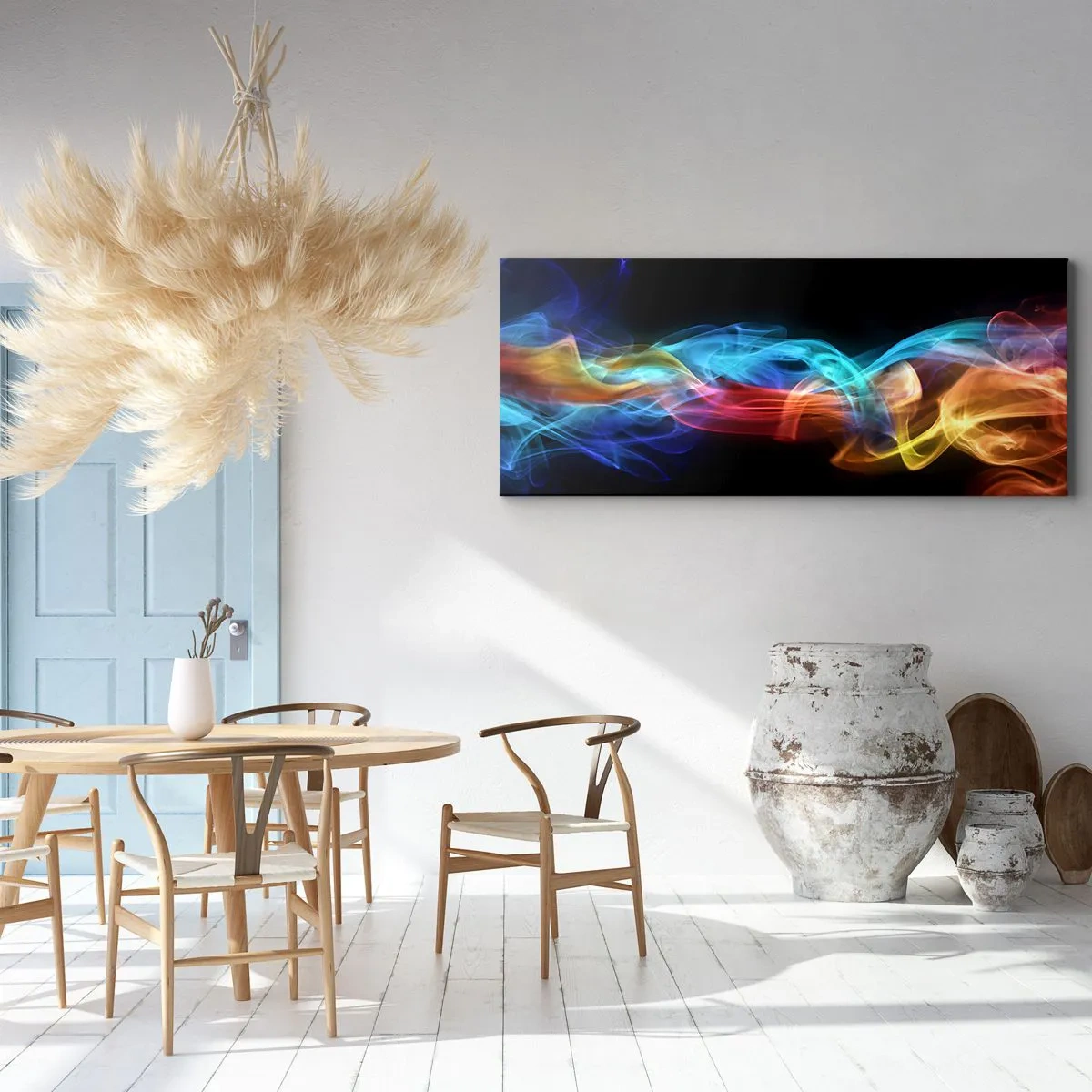 Cuadro sobre lienzo - Impresión de Imagen - Una danza de nieblas de arco iris - 100x40 cm