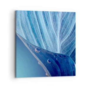 Cuadro sobre lienzo - Impresión de Imagen - Gotas ocultas de azul - 70x70 cm