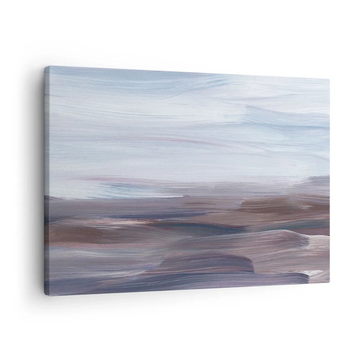 Cuadro sobre lienzo - Impresión de Imagen - Una abstracción sutil con trazos delicados en tonos pastel. - 70x50cm - Elementos: agua - Decoración de pared moderna para salón y dormitorio ARTTOR