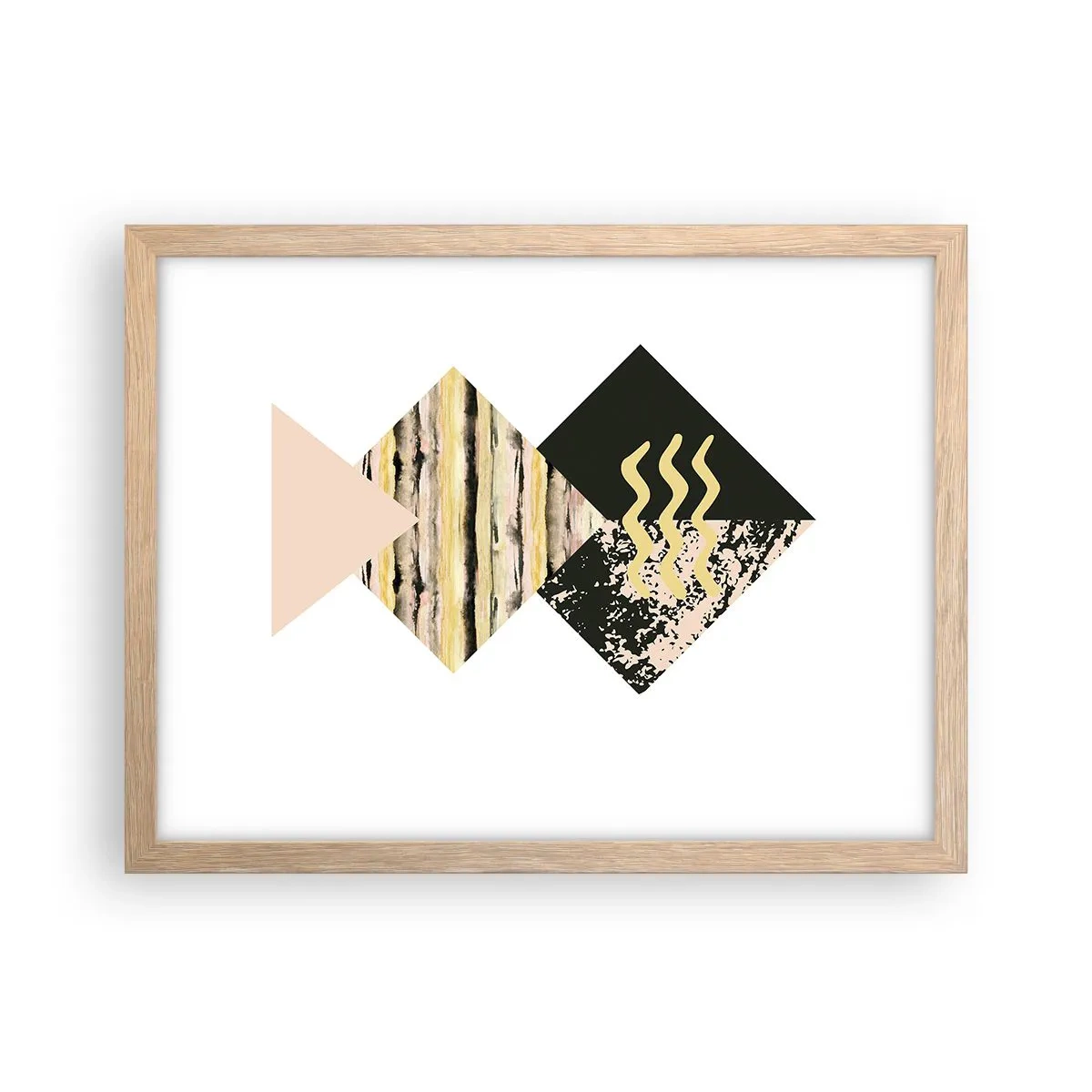 Póster en marco roble claro - No es tan sencillo - 40x30 cm