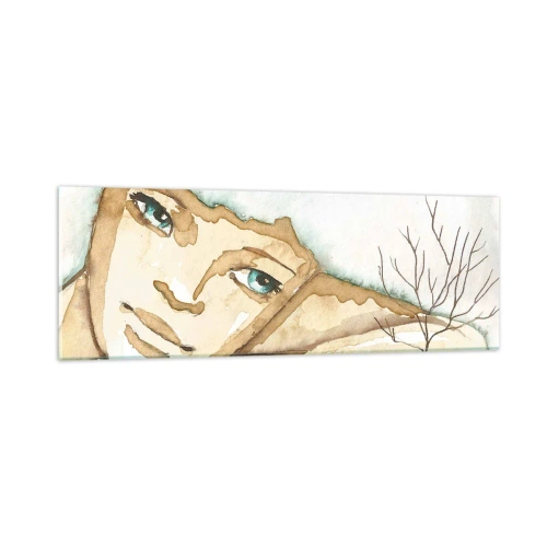 Cuadro sobre vidrio - Impresiones sobre Vidrio - El árbol de la poesía crece en el silencio - 90x30 cm