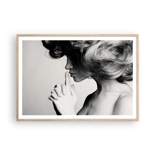 Póster en marco roble claro - Escucharme a mí misma - 100x70 cm