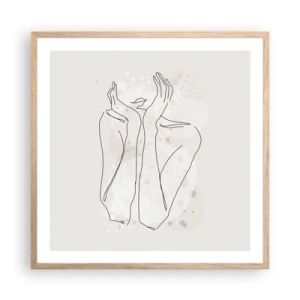 Póster en marco roble claro - Un momento de ensueño - 60x60 cm