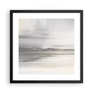 Póster en marco negro - Una distancia reflexiva - 40x40 cm