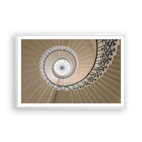 Póster en marco blanco - En el interior de una concha - 91x61 cm