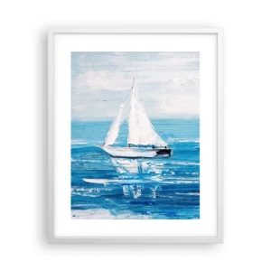 Póster en marco blanco - Con un amigo a tu lado - 40x50 cm