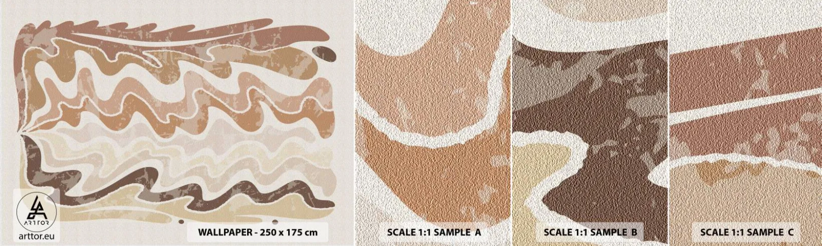 Muestra De Fotomural Standard Eco - Buena energía - buenas emociones - Envejecido, bohemia, Pedazo - 100x30 cm