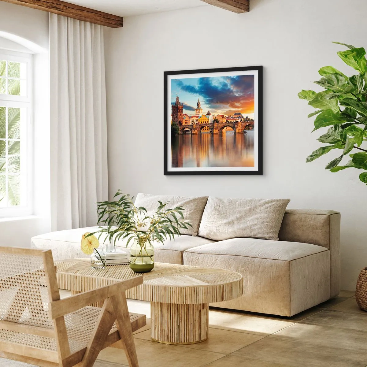 Póster en marco negro - La belleza no tiene edad - 40x40 cm