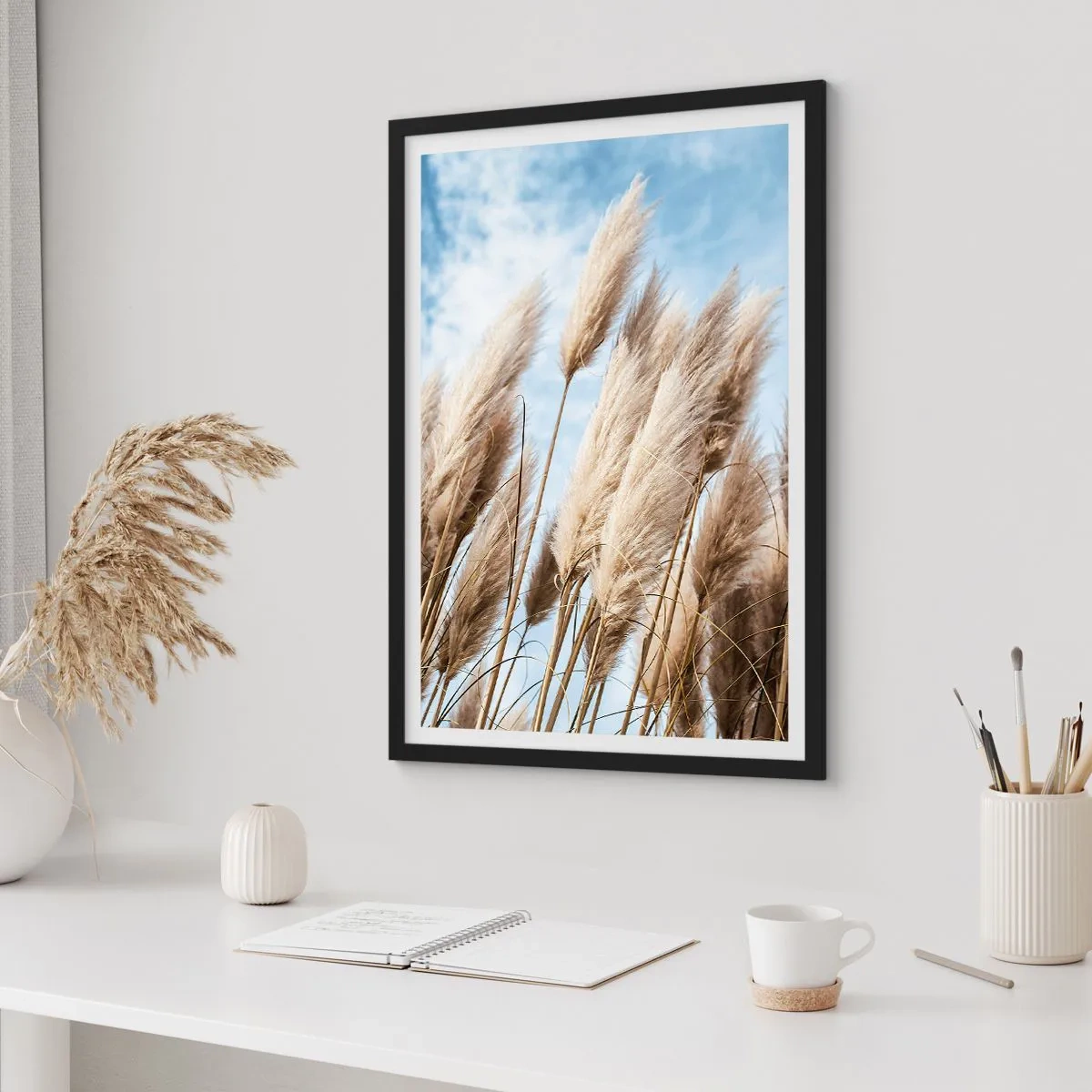 Póster en marco negro - Una caricia soleada y ventosa - 61x91 cm