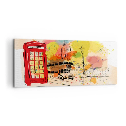 Cuadro sobre lienzo - Impresión de Imagen - Una ciudad de la diversidad - 100x40 cm