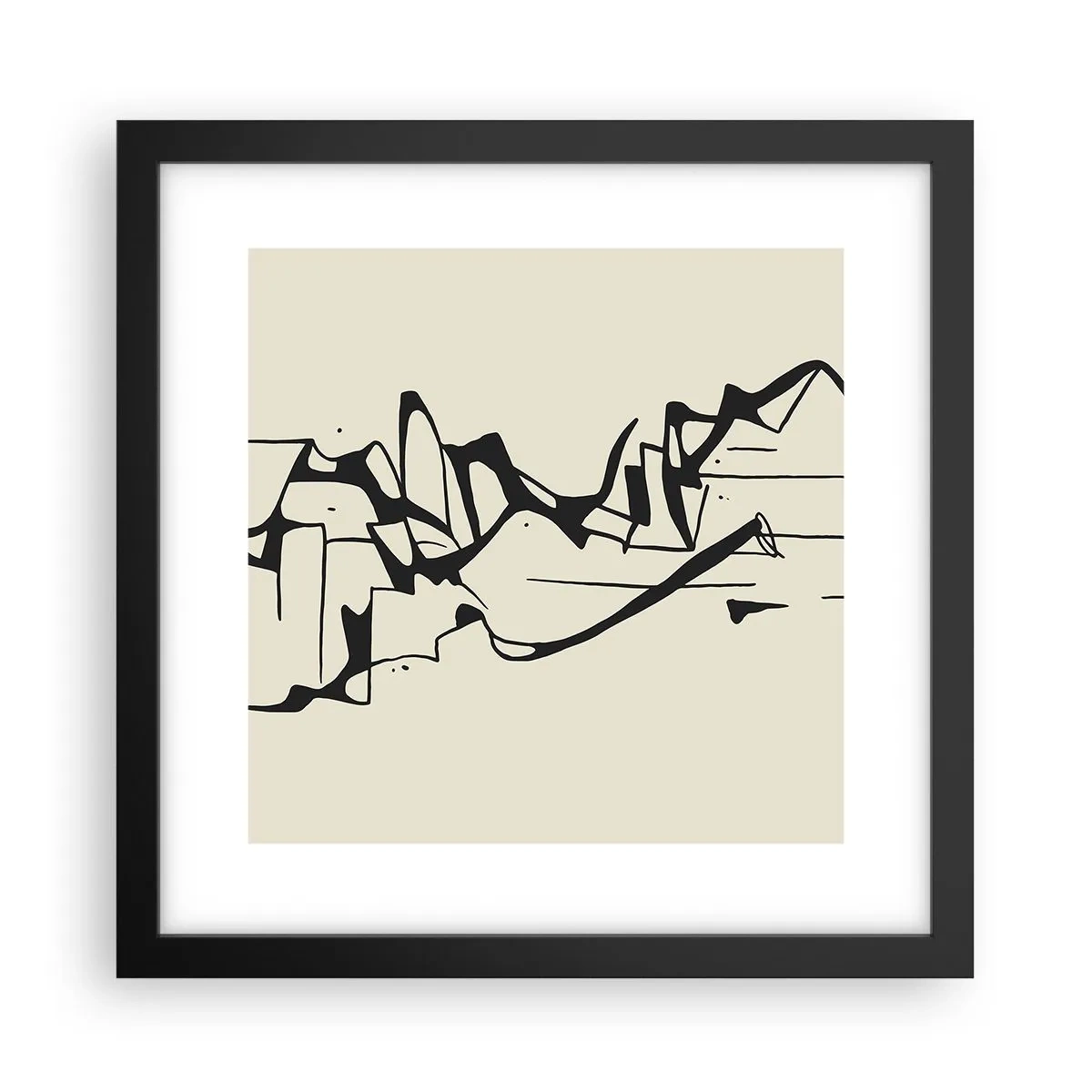 Póster en marco negro - Tal vez sea un paisaje - 30x30 cm