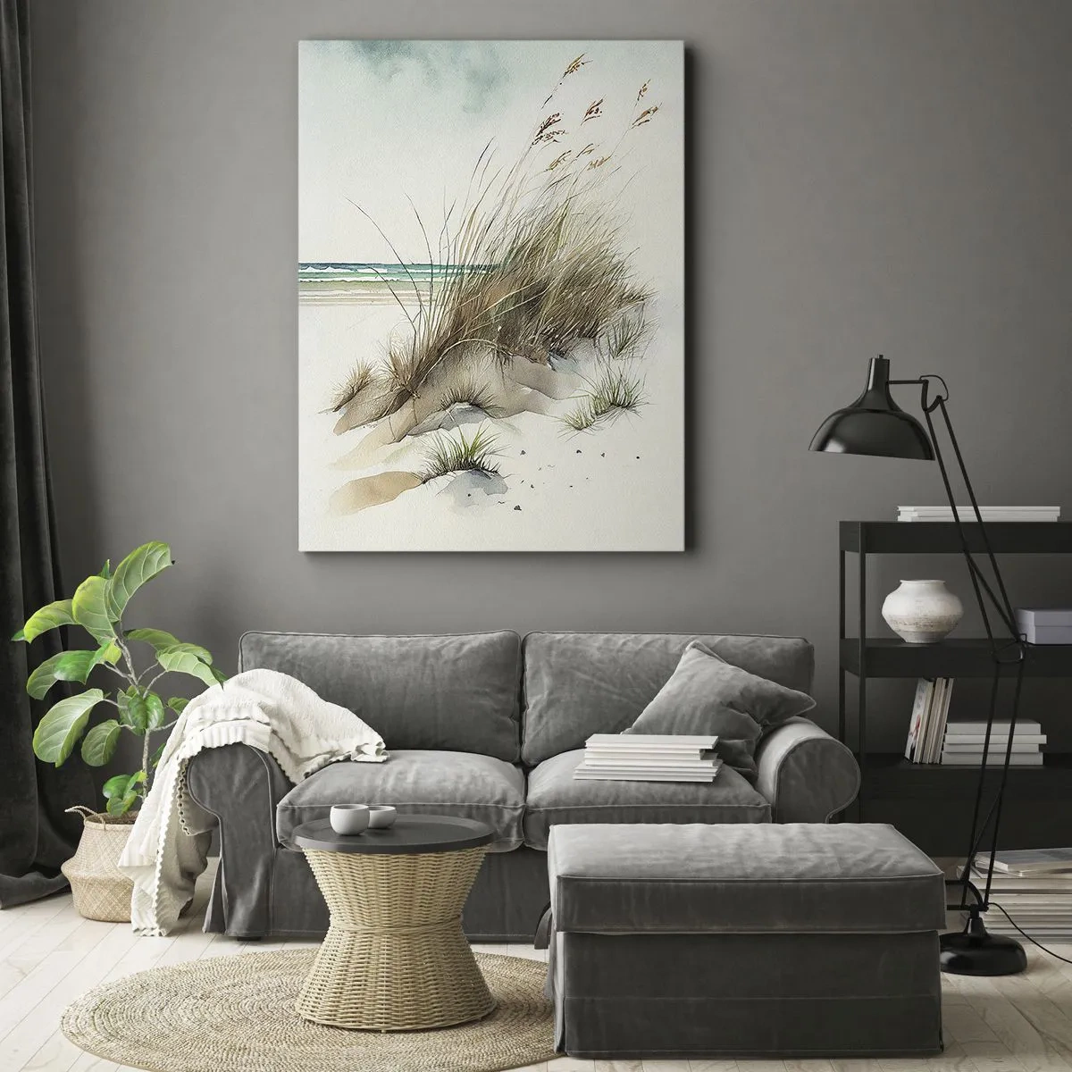 Cuadro sobre lienzo - Impresión de Imagen - Rodeada por arena - 80x120 cm