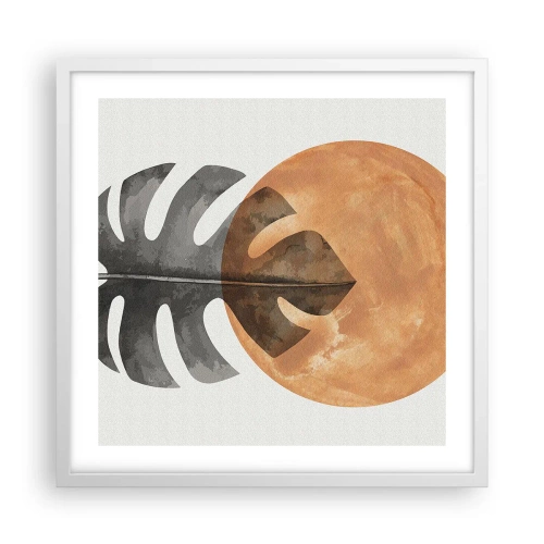 Póster en marco blanco - Siempre el sol - 50x50 cm