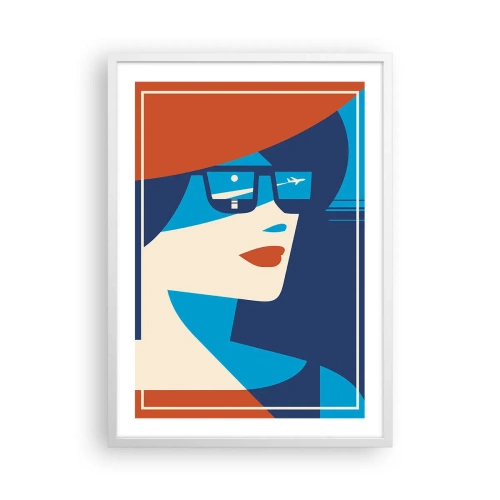Póster en marco blanco - Cartel de vacaciones - 50x70 cm
