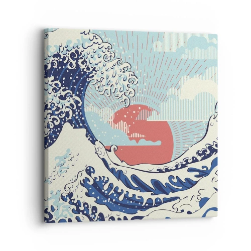 Cuadro sobre lienzo - Impresión de Imagen - De inspiración japonesa - 30x30 cm