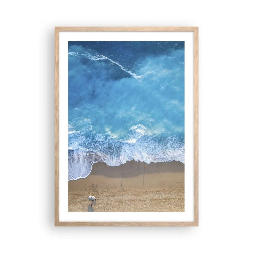 Póster en marco roble claro - El poder del azul - 50x70 cm