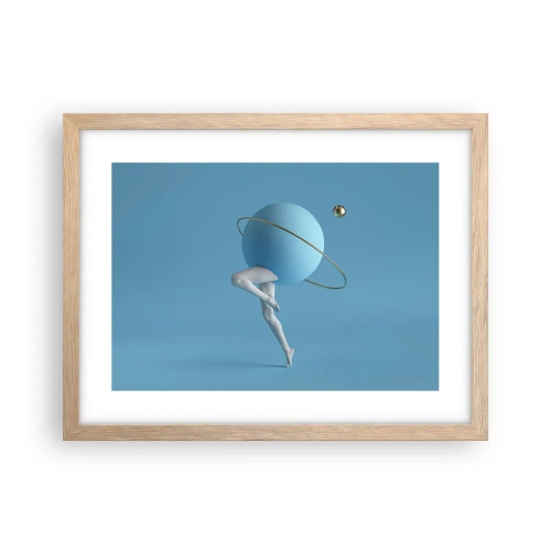 Póster en marco roble claro - Y los planetas se vuelven locos - 40x30 cm