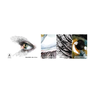 Muestra de fotomural autoadhesivo Deluxe Sticker - Mira directamente a tu alma - Abstracción, Gráficos, Ojo - 100x30 cm