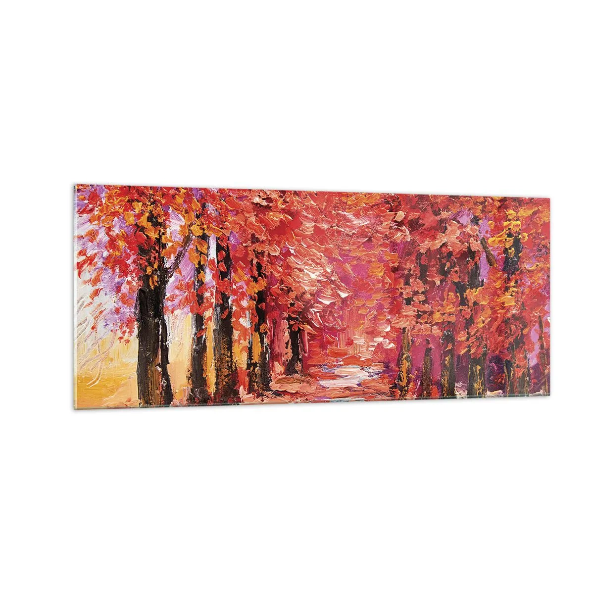 Cuadro sobre vidrio - Impresiones sobre Vidrio - Una impresión otoñal - 100x40 cm