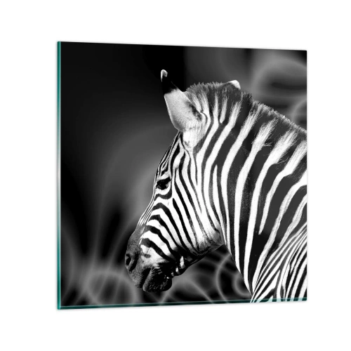 Cuadro sobre vidrio - Impresiones sobre Vidrio - El blanco es blanco, el negro es negro - 40x40 cm