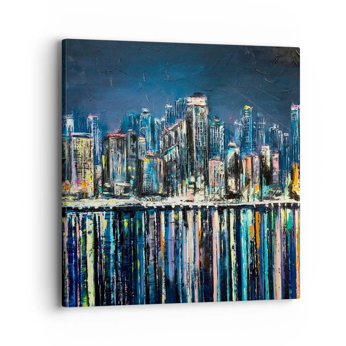 Cuadro sobre lienzo - Impresión de Imagen - Una cascada de luces - 40x40 cm