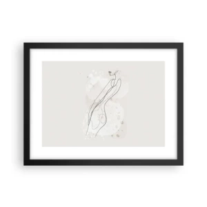 Póster en marco negro - Una mirada no dice nada y al mismo tiempo lo dice todo - 40x30 cm