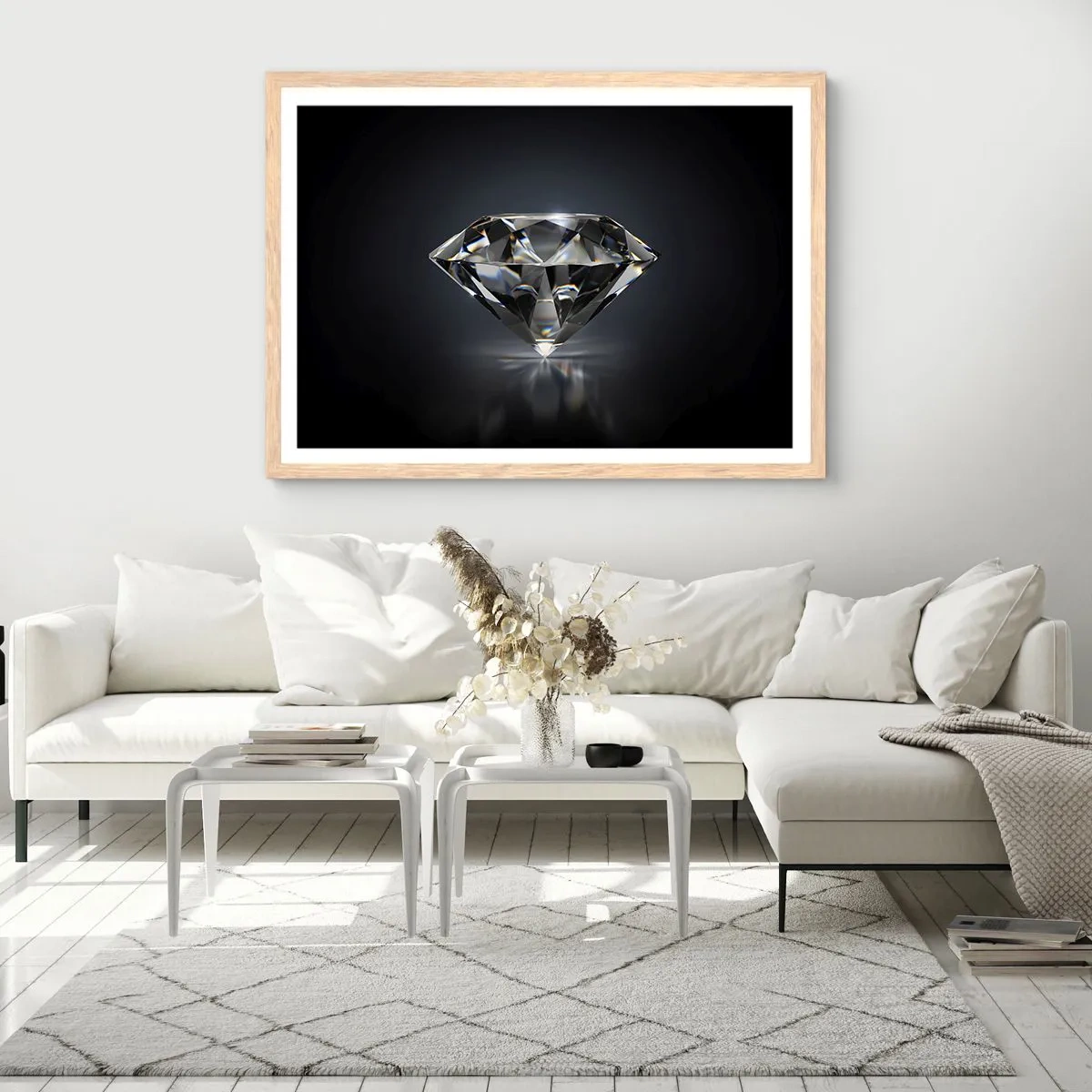 Póster en marco roble claro - Riqueza y belleza - 100x70 cm