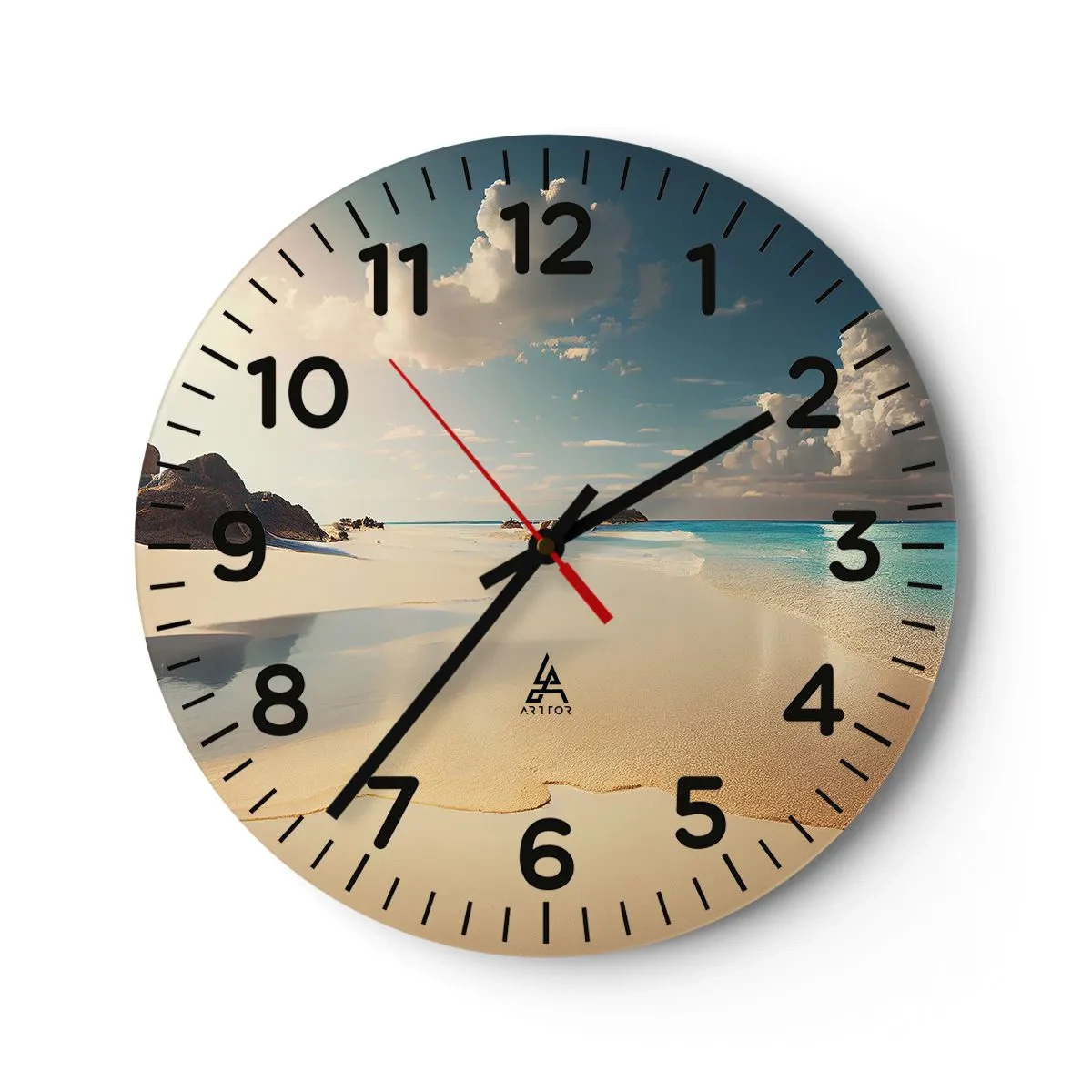 Reloj de pared - Reloj de vidrio - Un día de ensueño - 30x30 cm
