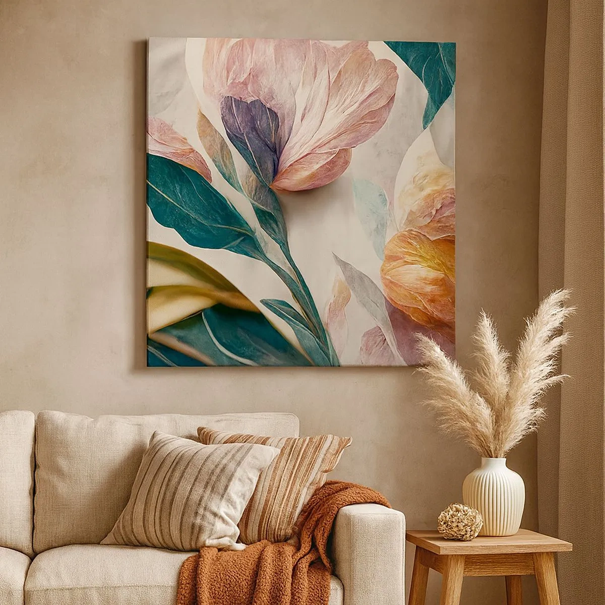 Cuadro sobre lienzo - Impresión de Imagen - Flores de las islas del sur - 30x30 cm