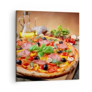 Cuadro sobre lienzo - Impresión de Imagen - Con un verdadero sabor italiano - 60x60 cm