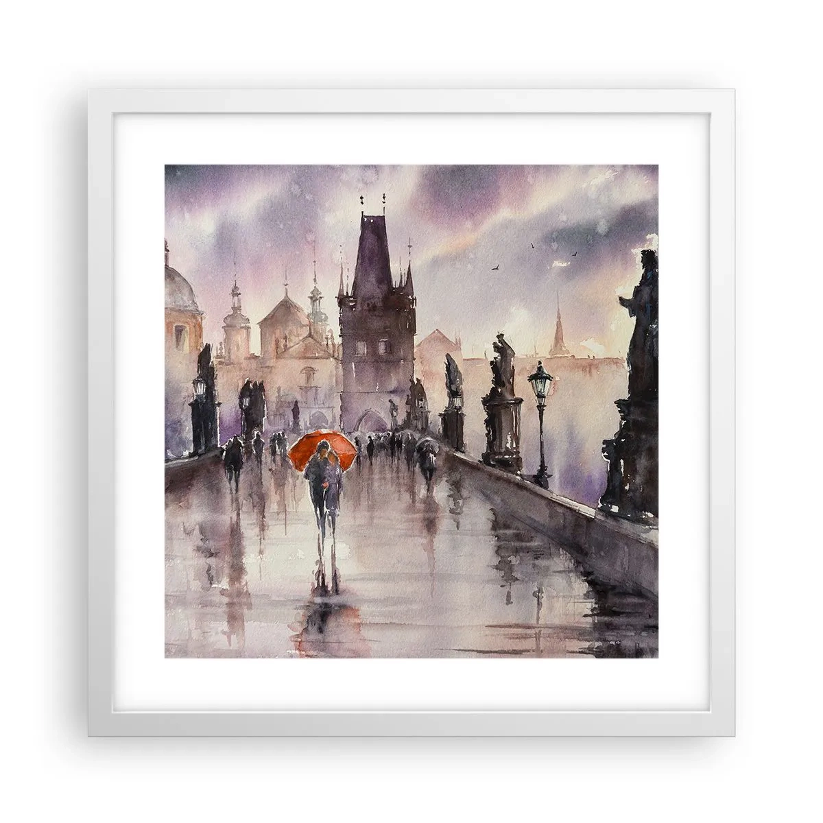 Póster en marco blanco - La gente no cambia - 40x40 cm