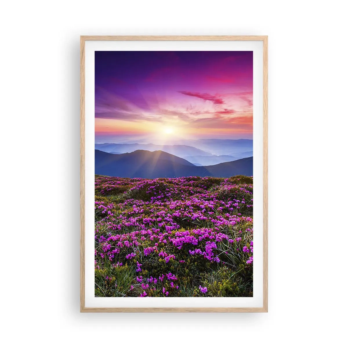 Póster en marco roble claro - Dulce aroma a frescura - 61x91 cm