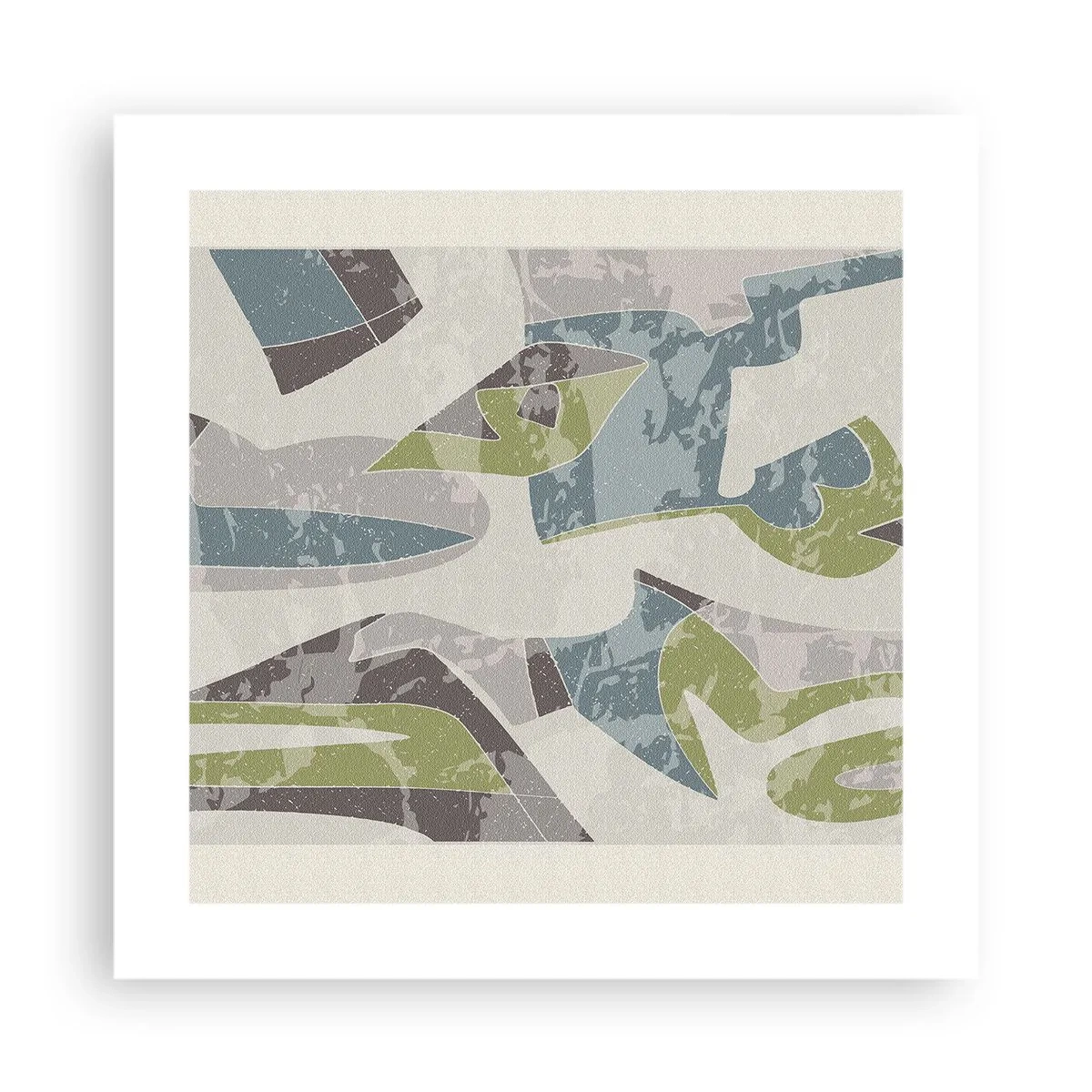 Póster - Composición tras vidriera - 40x40 cm