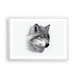 Póster en marco blanco - Alfa - sin duda - 70x50 cm