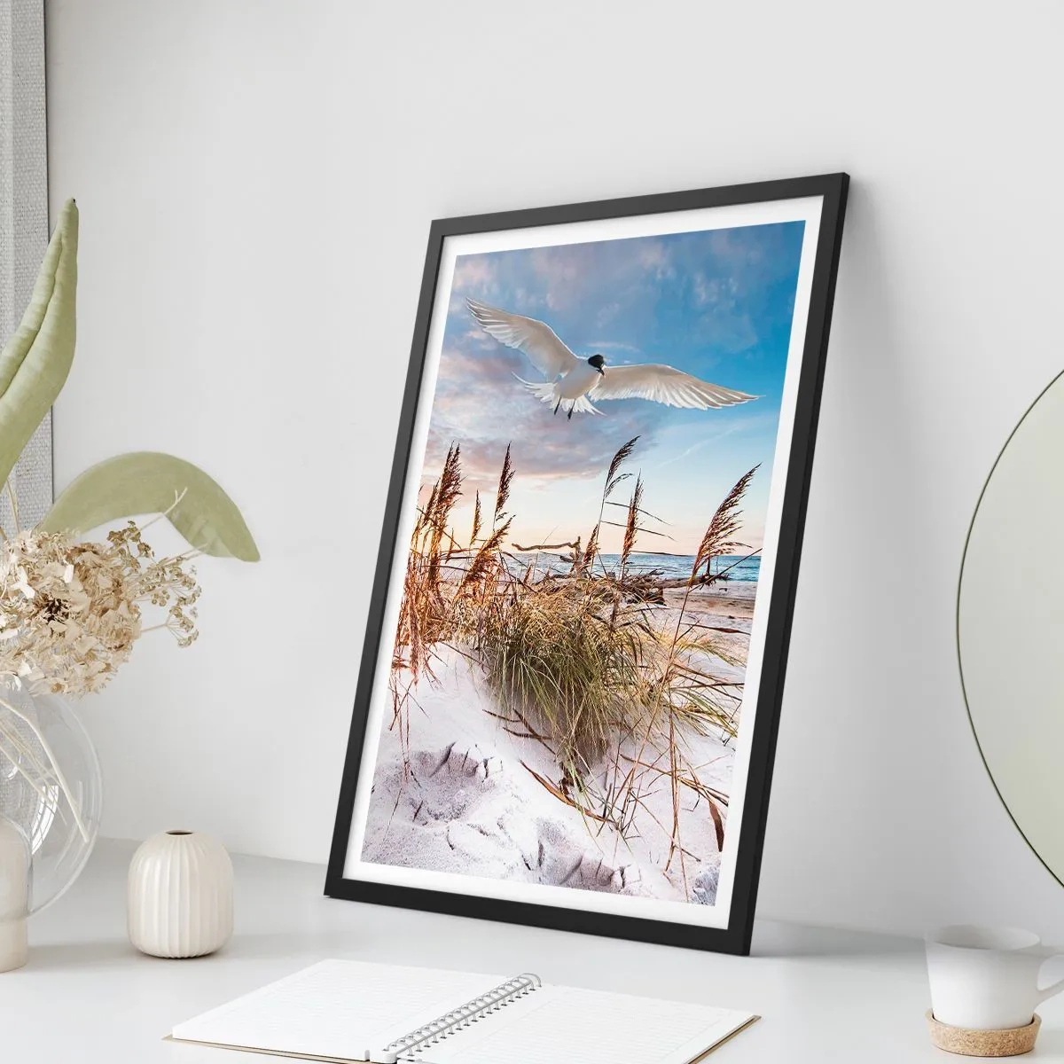 Póster en marco negro - Viento del mar - 61x91 cm