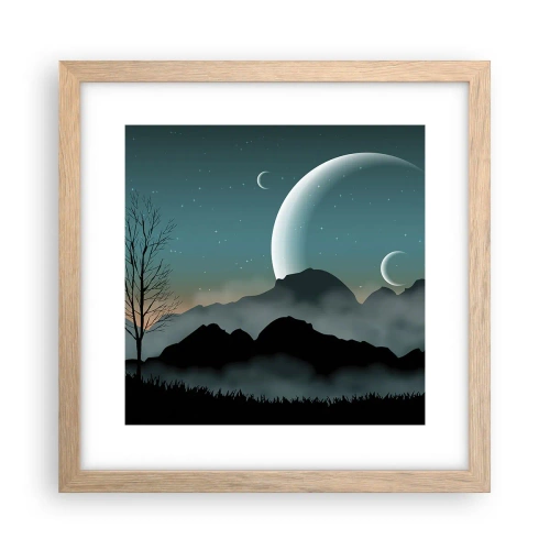 Póster en marco roble claro - Un carnaval de noche estrellada - 30x30 cm