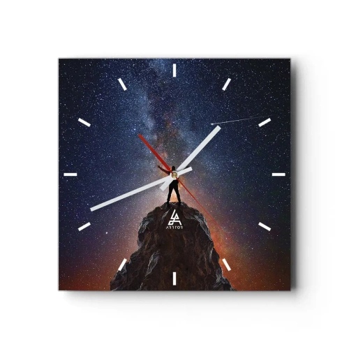 Reloj de pared - Reloj de vidrio - ¡El poder está conmigo! - 40x40 cm
