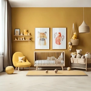 Yellow kids zone - Inspiración para una habitación infantil