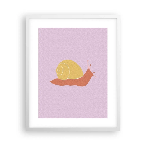 Póster en marco blanco - No hay prisa - 40x50 cm