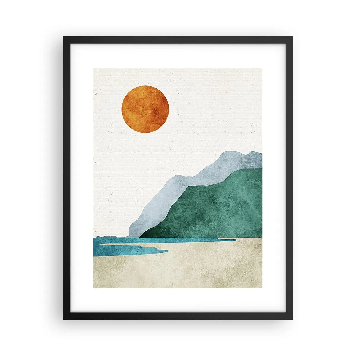 Póster en marco negro - Un paisaje como debe ser - 40x50 cm